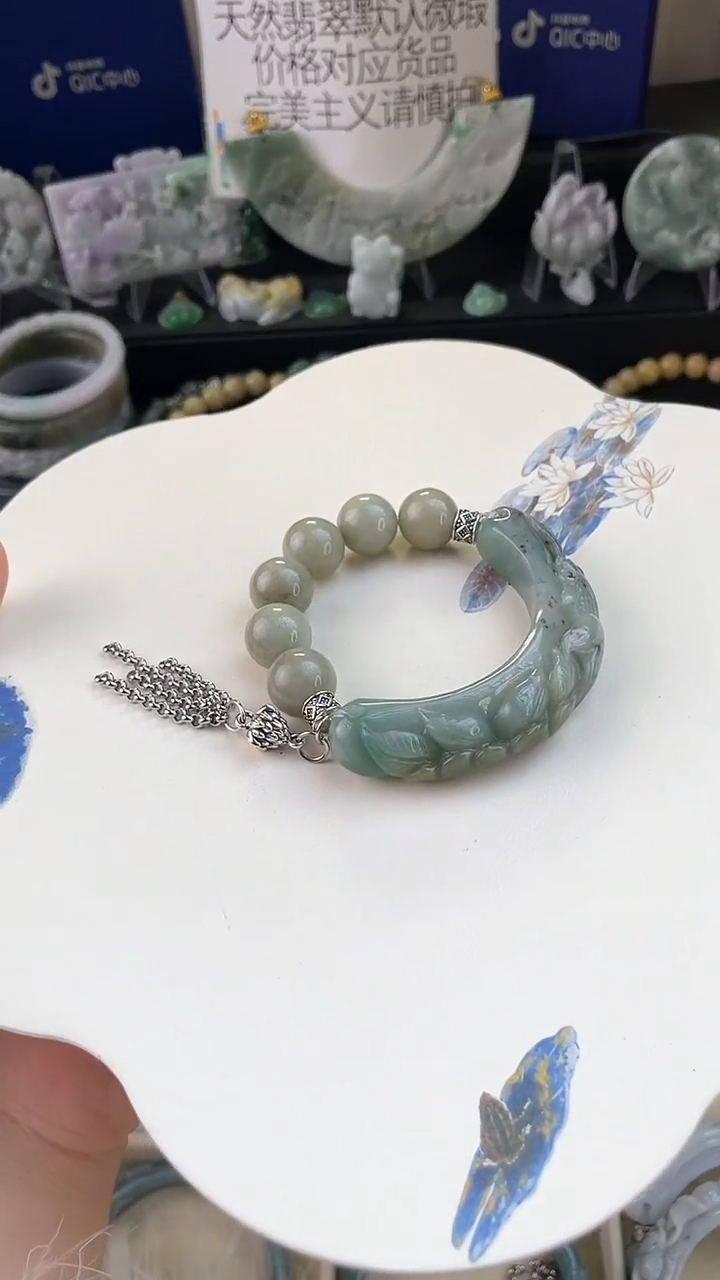 未镶嵌手链翡翠小*手工定制默认微瑕主播介绍为准