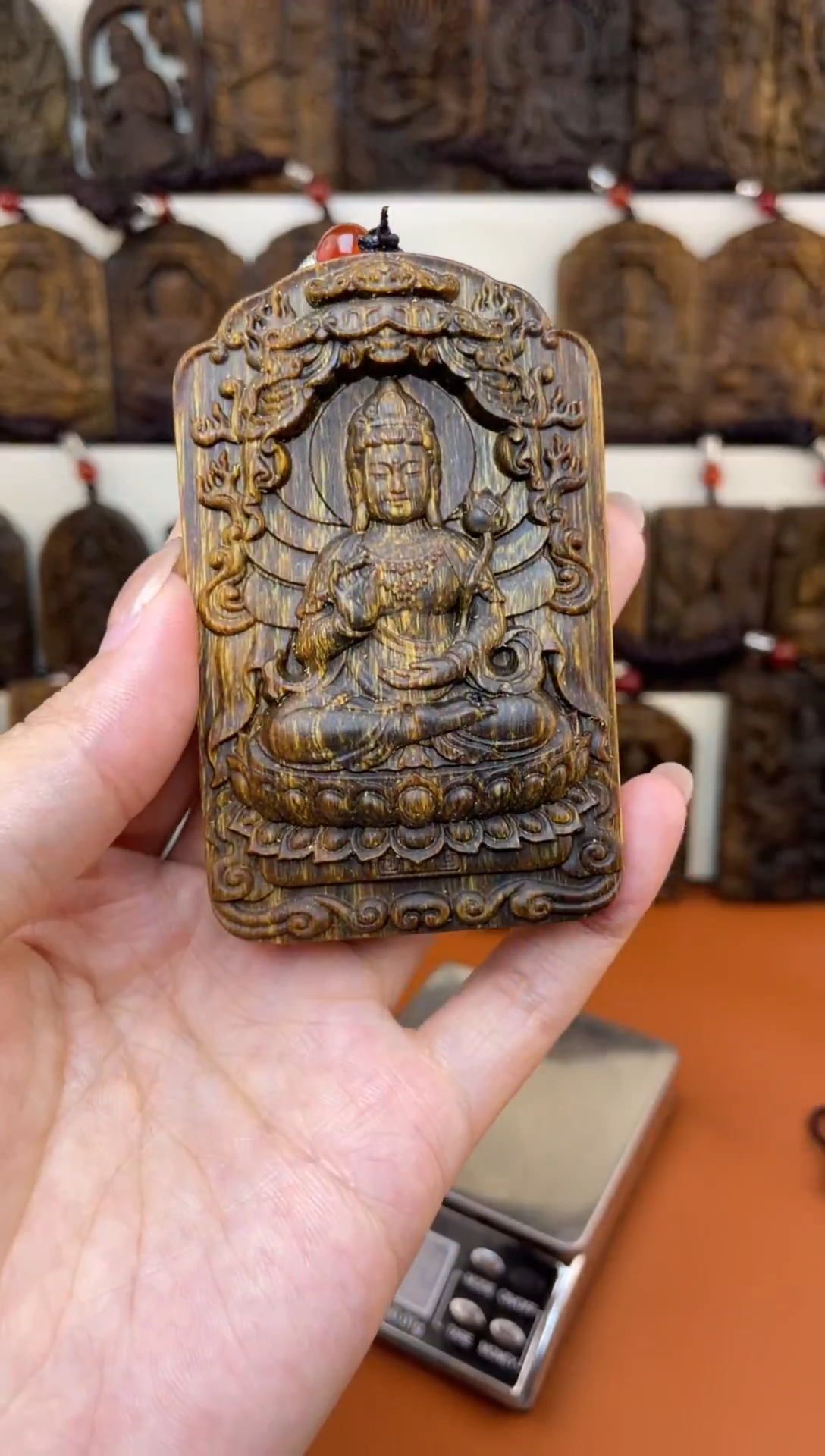 木木雕款芽庄 十二生肖（马）守护 大势至8cm送养香瓶 