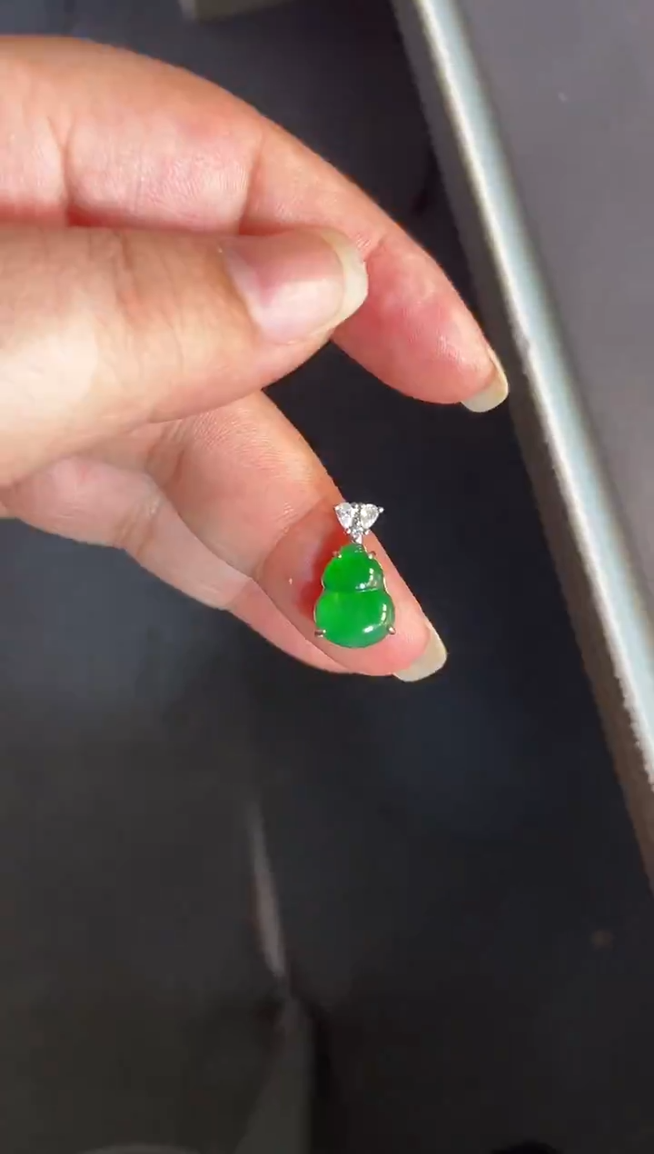 吊坠(不含链)银S925镶嵌翡翠1