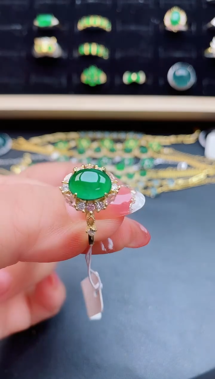 【闪购商品】翡翠戒指银S925镶嵌1212