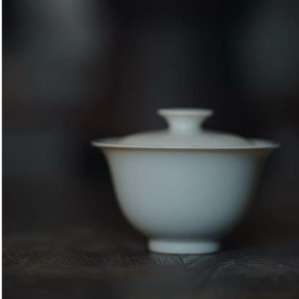 灵源山房-白露柴窑盖碗 柴烧盖碗泡茶110ml