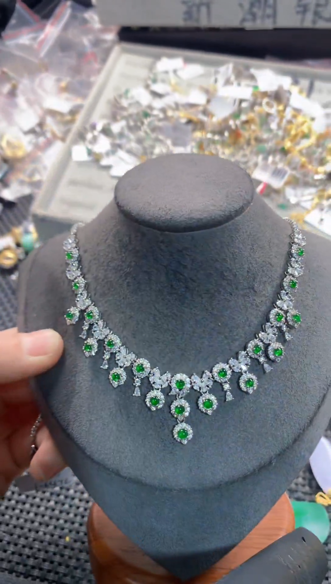 银S925镶嵌戒指翡翠333   5