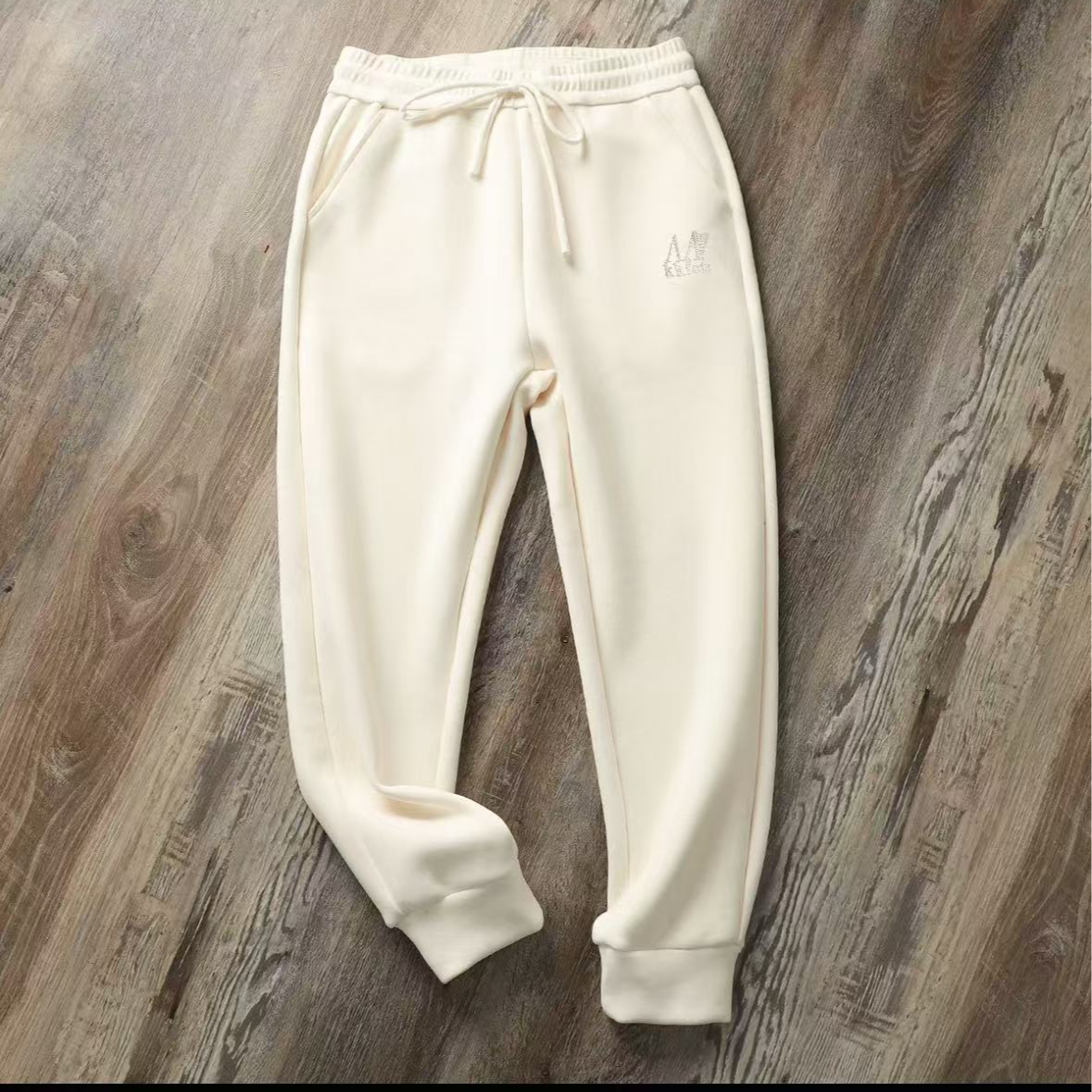 7786-男女款（白色T86）黑金鹅绒防风裤