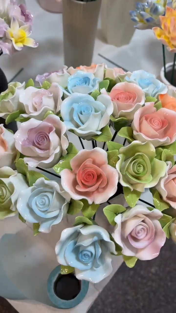 【闪购商品】陶瓷陶瓷花-玫瑰10朵