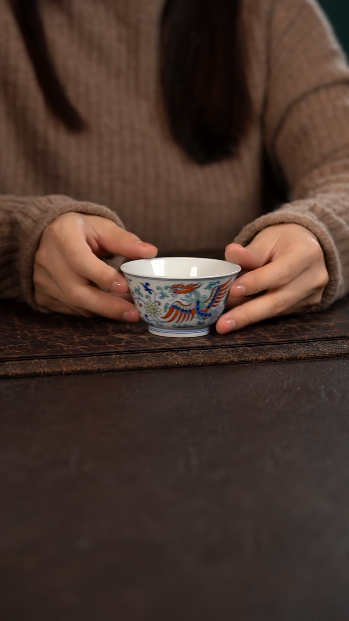 【闪购商品】杯云霞珍藏斗彩缠枝凤凰马蹄杯