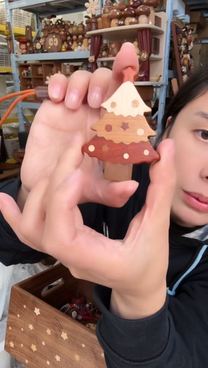 木圣诞树冰箱贴加挂件