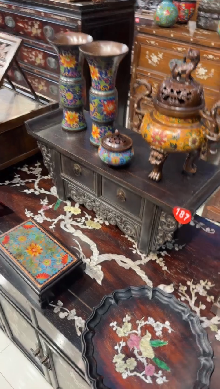 木木头款小叶紫檀翘头小二联698