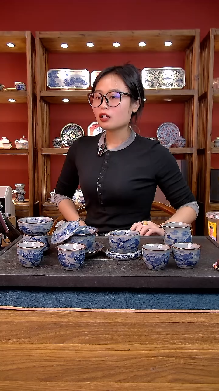简装家用款9件套 老陶泥开片纹陶瓷茶具