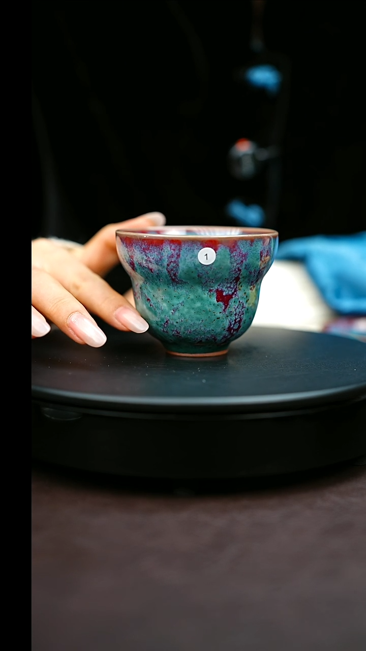 杯子钧瓷1#原矿钧瓷炉钧釉福禄杯