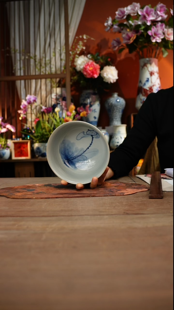 当代高温釉下彩手绘陶瓷餐具