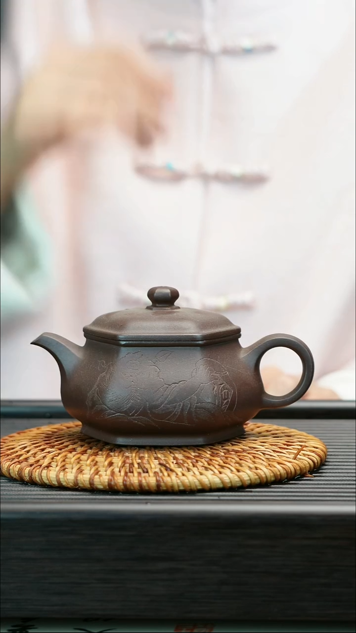 茶壶紫砂六方明炉 200cc