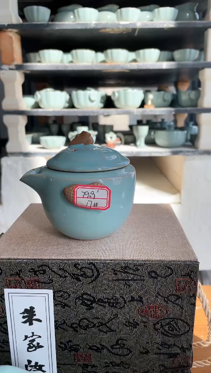 【闪购商品】其他17#微瑕天青釉无款好事发生壶