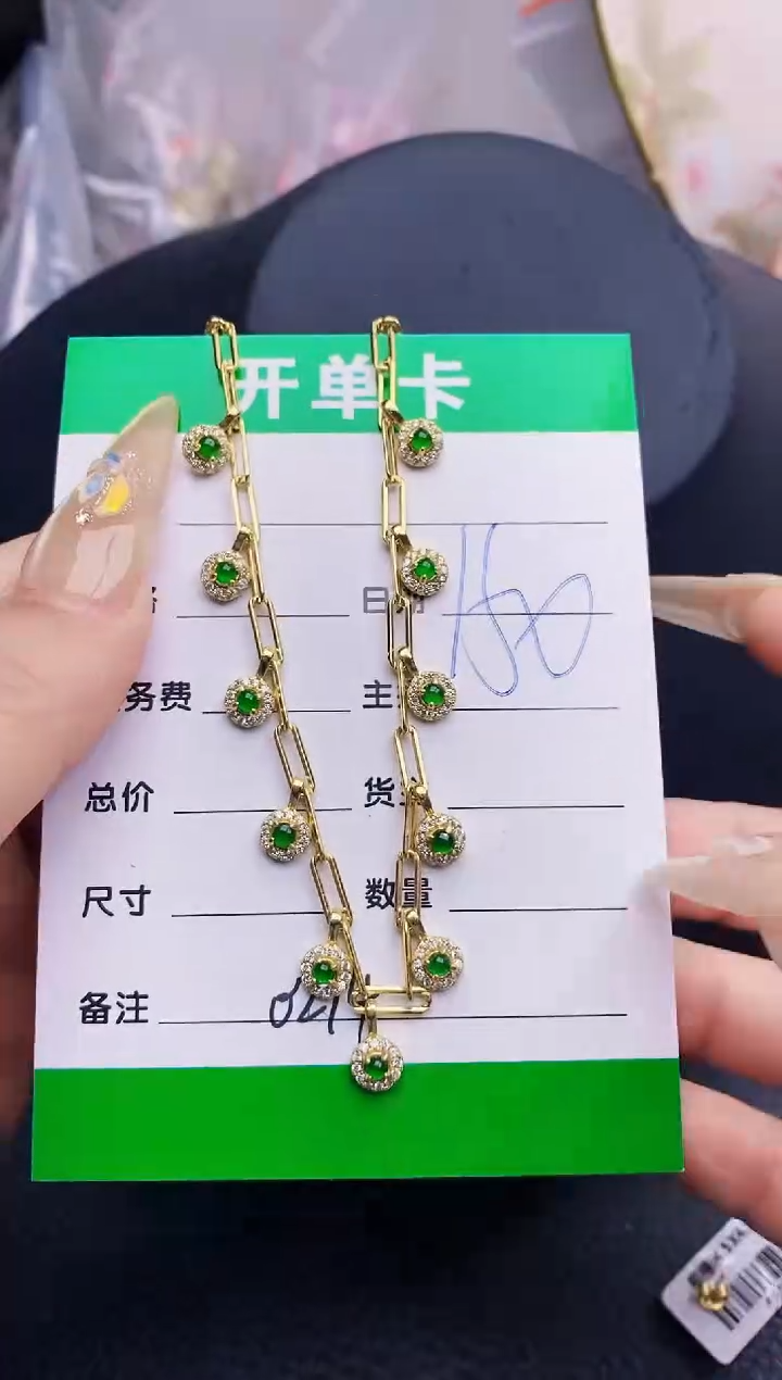 翡翠戒指银S925镶嵌0294