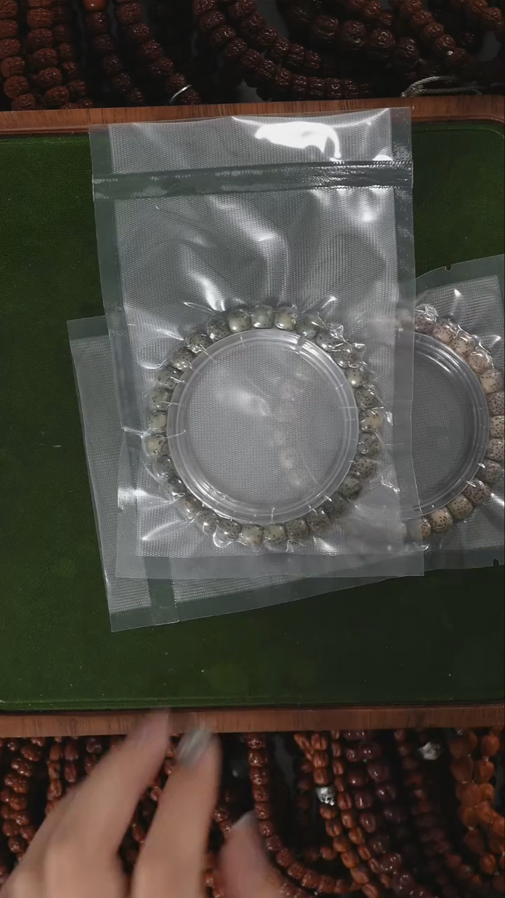 星月菩提手串石玉料星月单圈＋手持