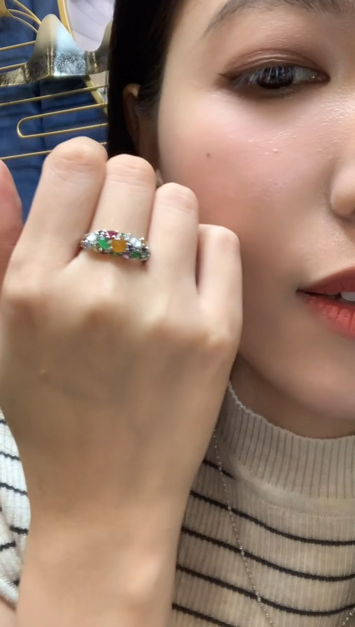 翡翠戒指18K金镶嵌【24小时鉴赏期