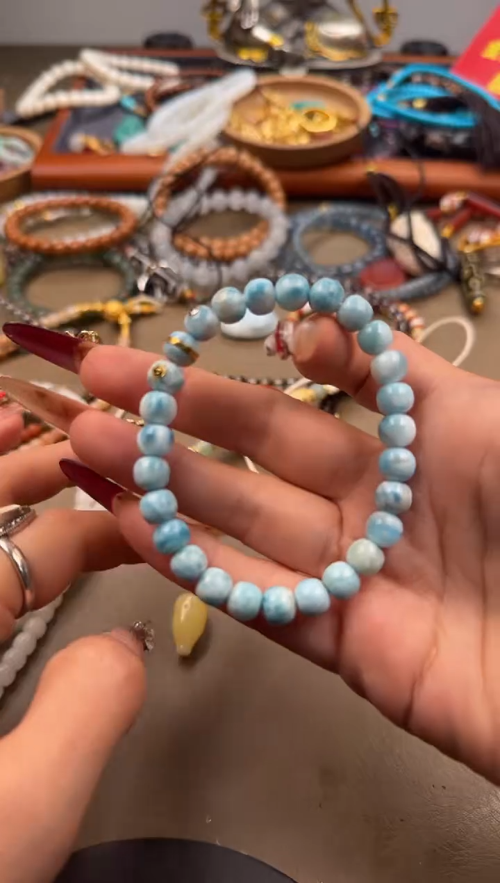 【闪购商品】针钠钙石（海纹石）手串未镶嵌海纹石