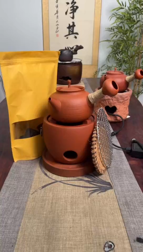 【闪购商品】圆口炉＋苹果壶＋炉垫6件套