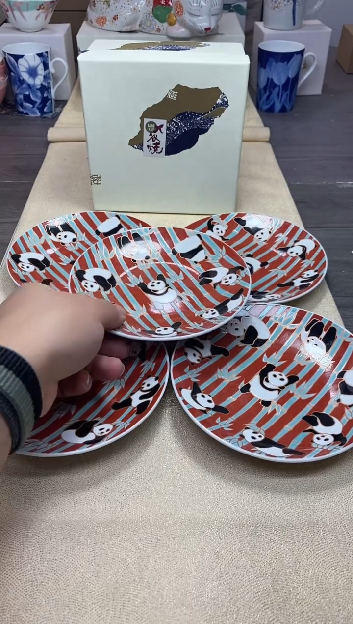 【闪购商品】茶具耐高温全品全新 （ 熊猫圆碟一盒）