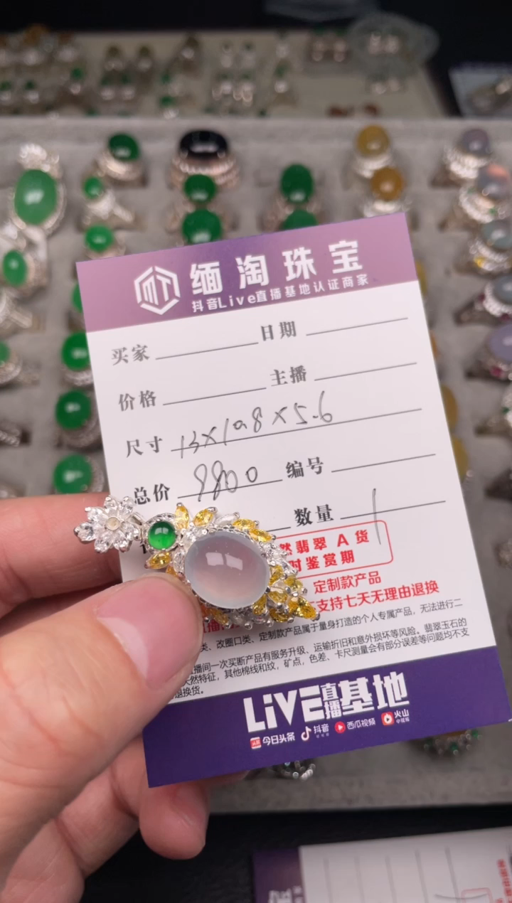 【闪购商品】定制翡翠未镶嵌白冰