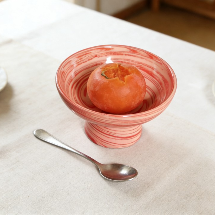 绞胎瓷《扶摇》文创高足盘系列