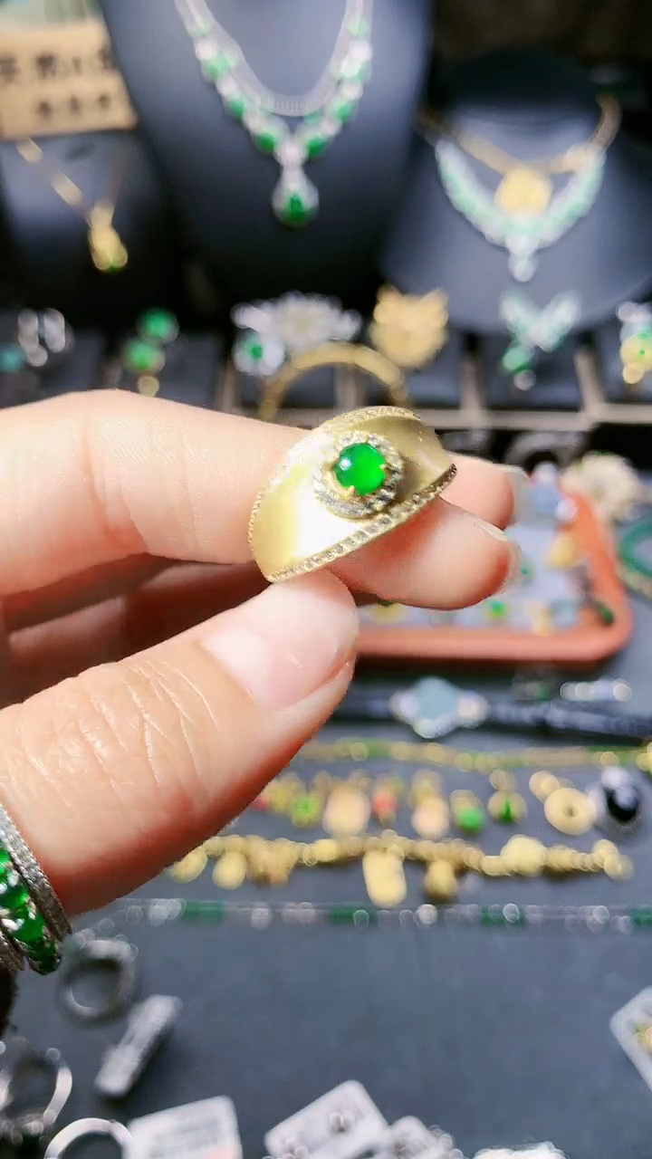 【闪购商品】翡翠戒指银S925镶嵌戒指