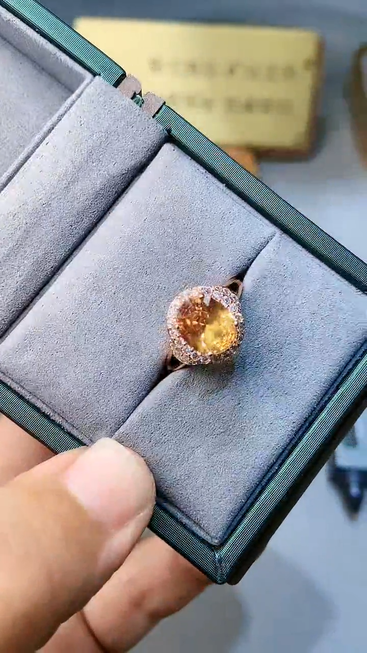 【闪购商品】彩色蓝宝石戒指银S925镶嵌354