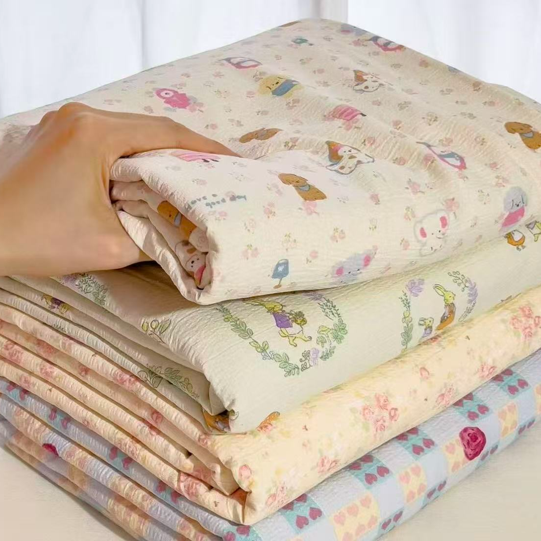 【小郑家纺】双层纱  孤品大布料 布块  听主播讲解以介绍为准