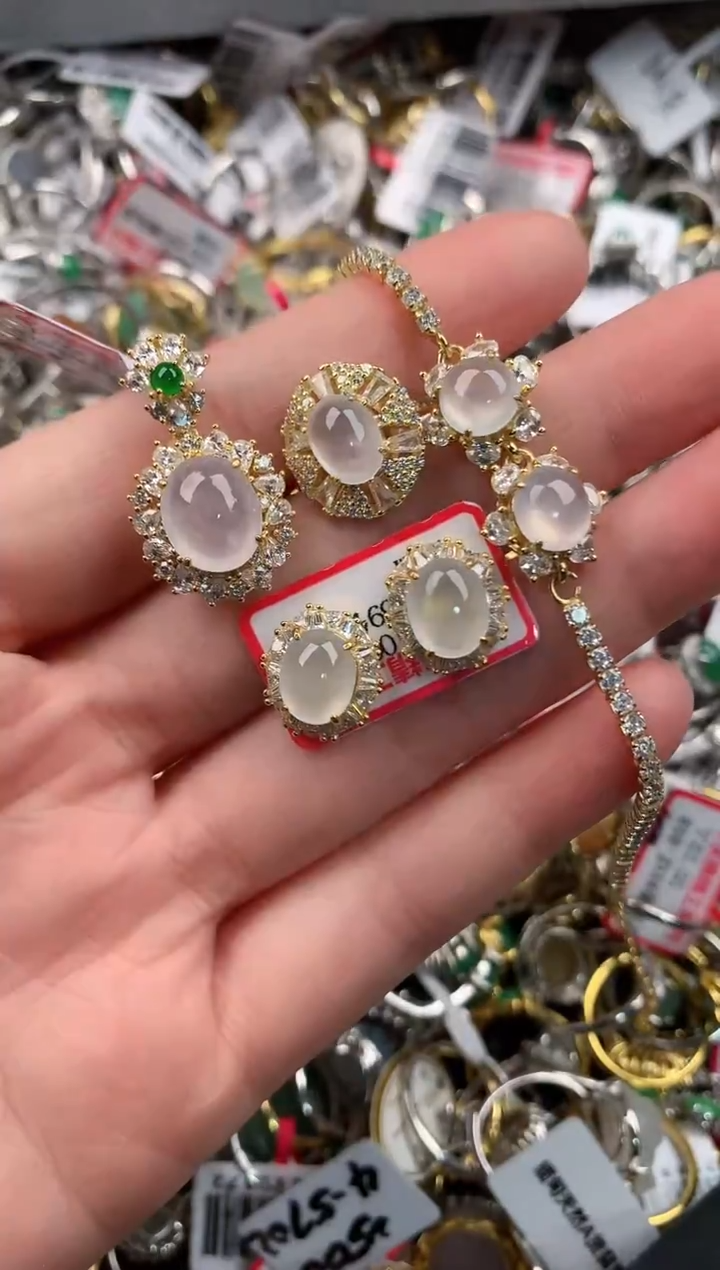 银S925镶嵌戒指翡翠888  7