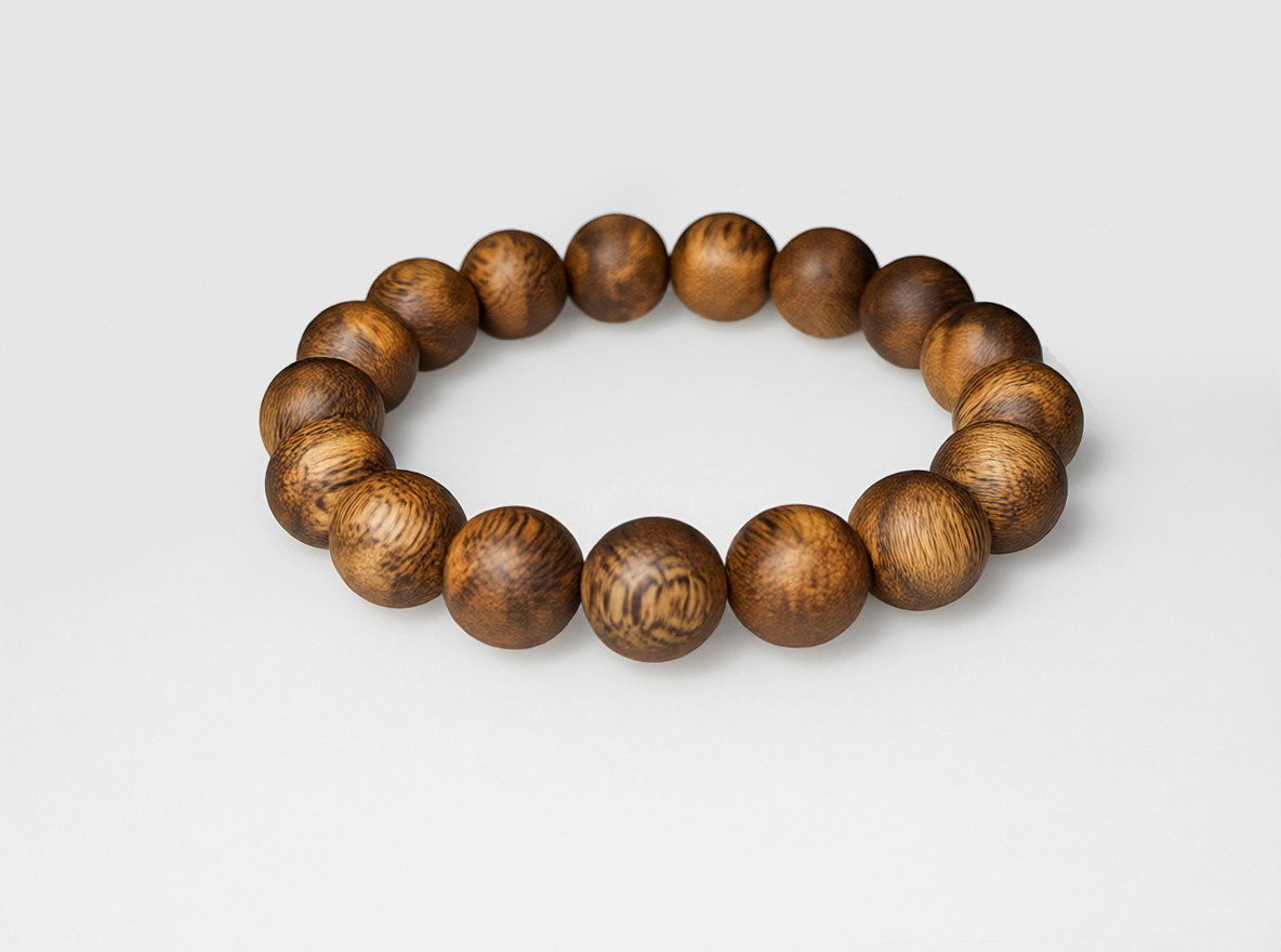 沉香1.3x17单圈圆珠海南莺歌绿奇楠沉香