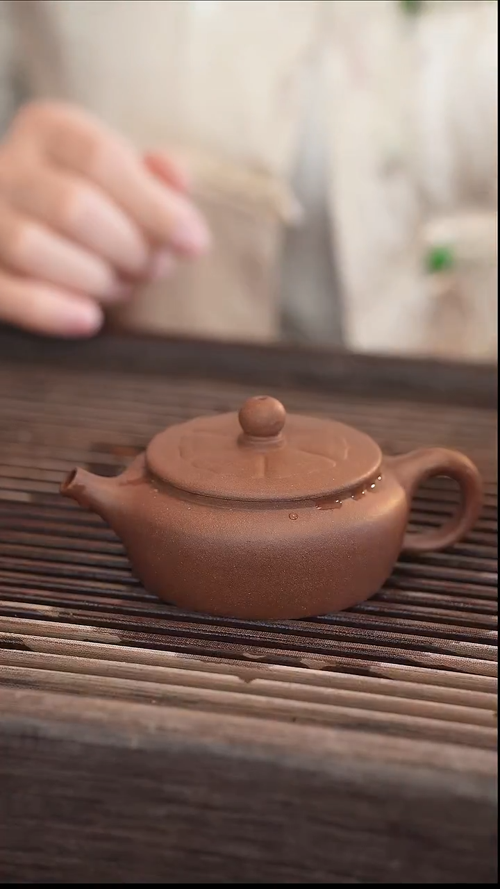 茶壶紫砂全手 扁玉 100cc