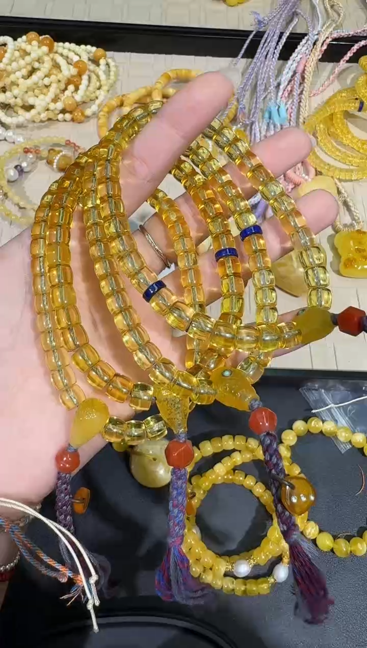 【闪购商品】琥珀手串未镶嵌X0209-1195-127多样性一件