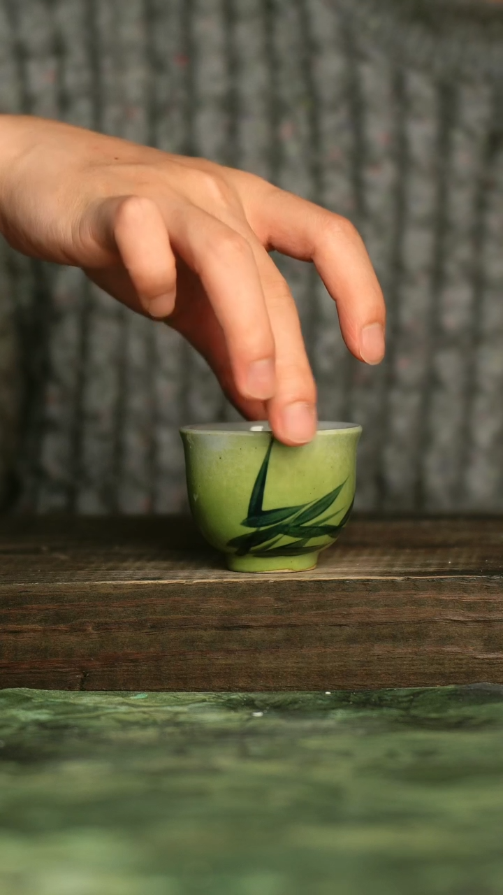 陶瓷青诗集手工手绘瓷器