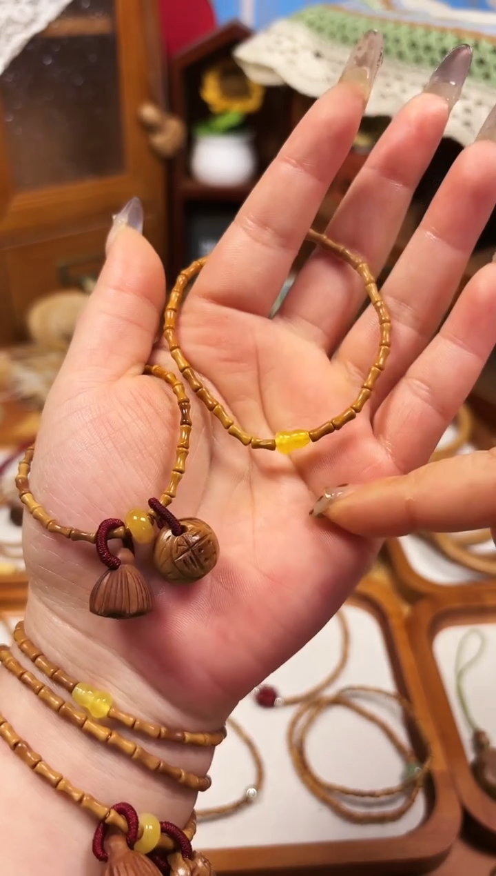 吊坠桃核 竹节手串  黄葫芦   备注手围