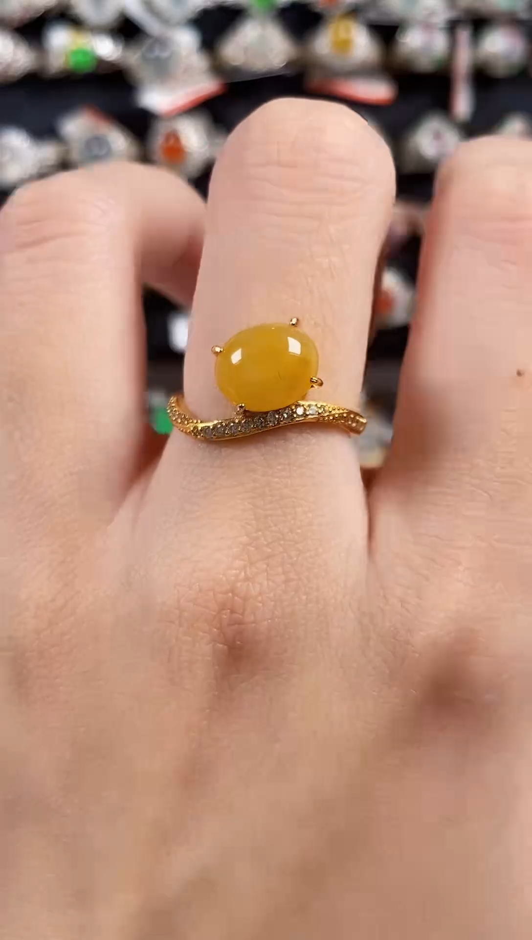 银S925镶嵌戒指翡翠天然A货翡翠102