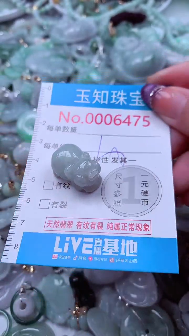 翡翠未镶嵌吊坠(不含链)6475