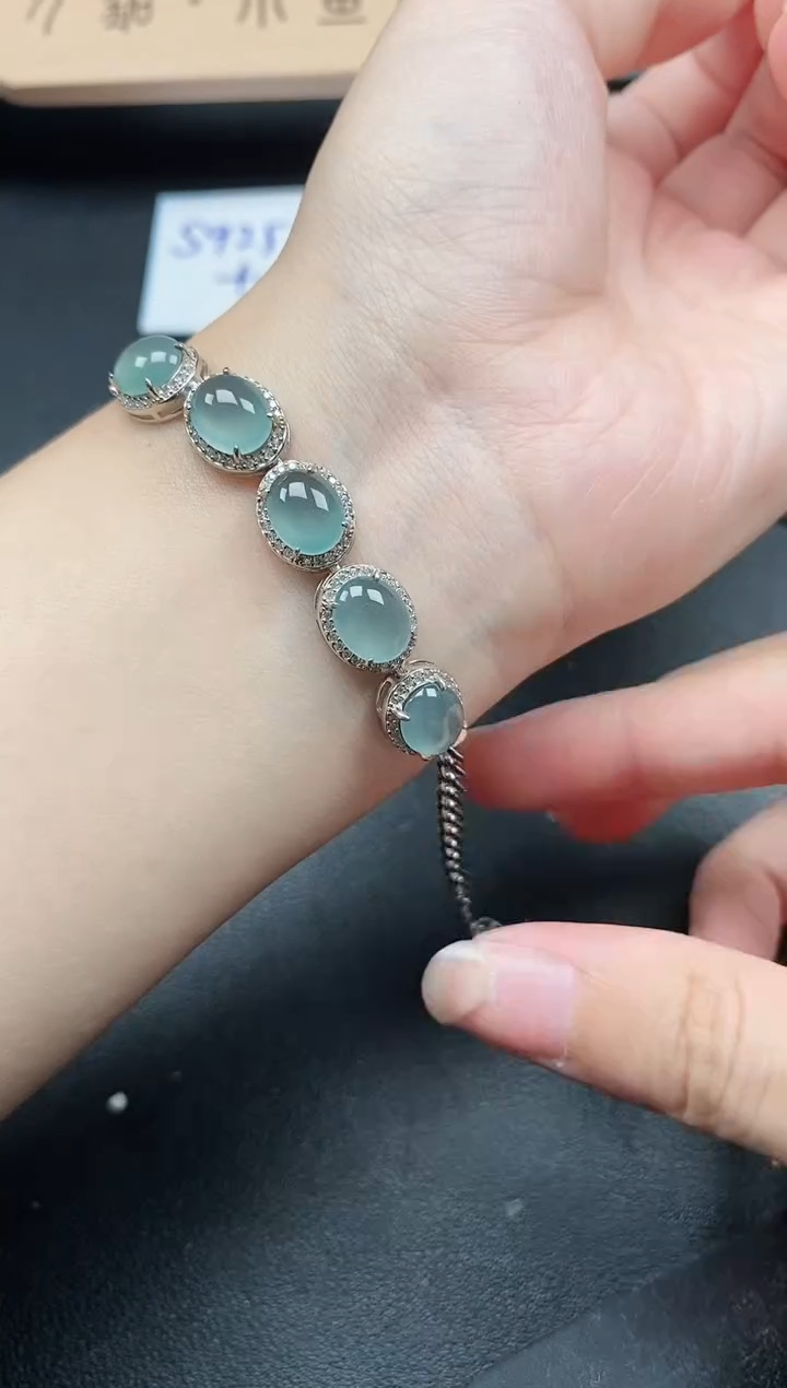 翡翠戒指银S925镶嵌5151-15