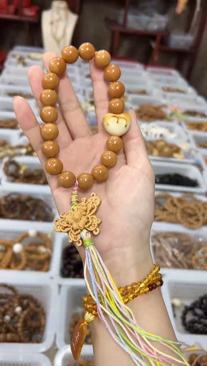 手串星月菩提猴头卡15左右猴头龙岩料设计款手持