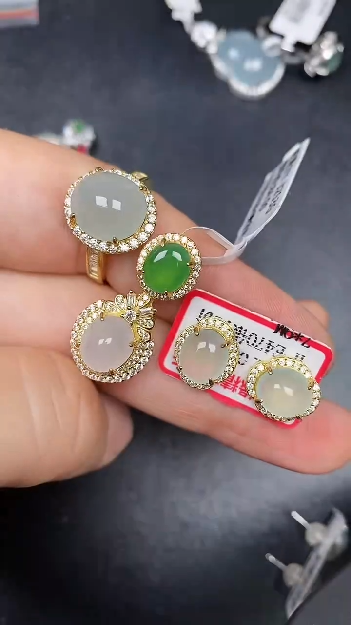 银S925镶嵌戒指翡翠2360