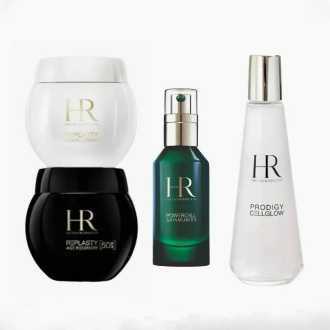  黑绷带+白绷带+小露珠+绿宝瓶 四件套户外旅行化妆包