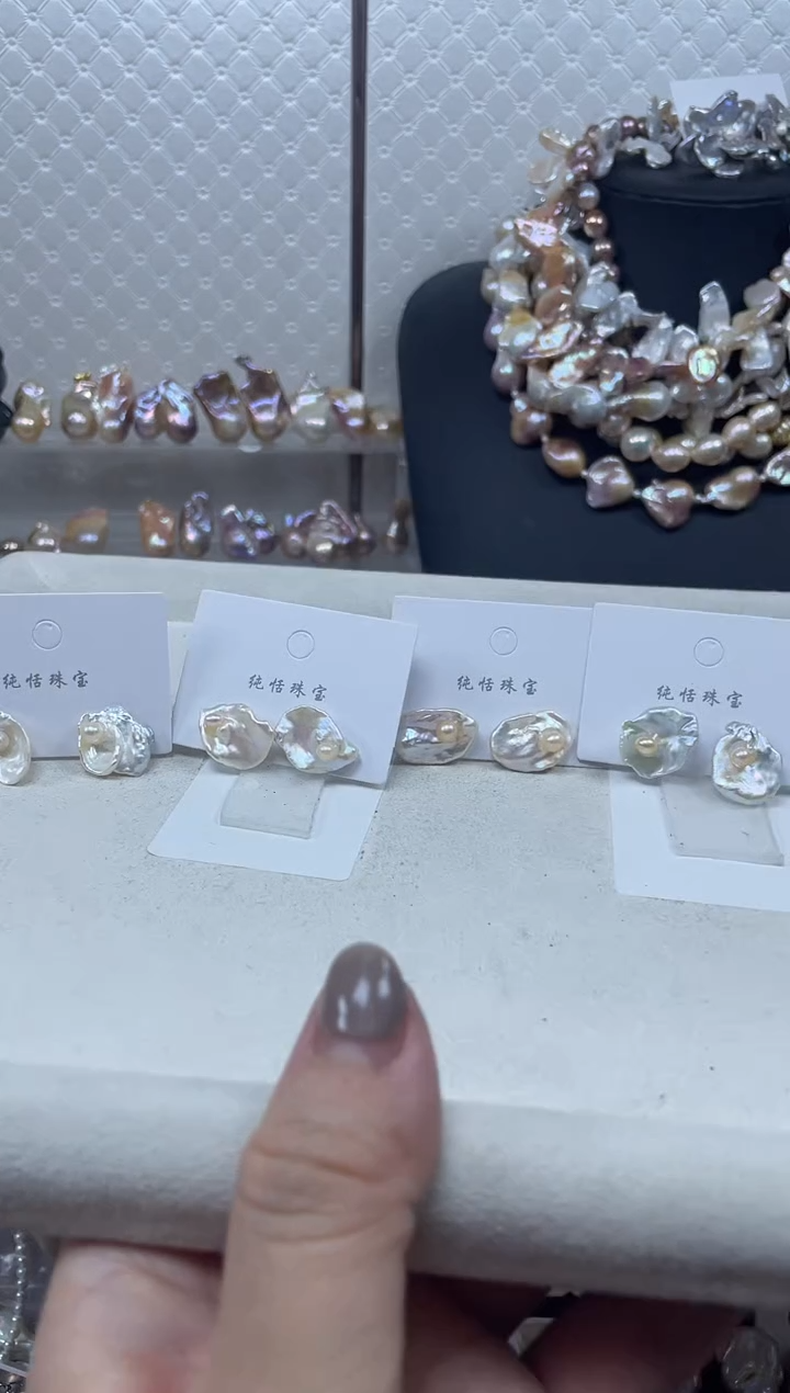 未镶嵌耳饰淡水珍珠【纯恬珍珠】（多样性发货发一）