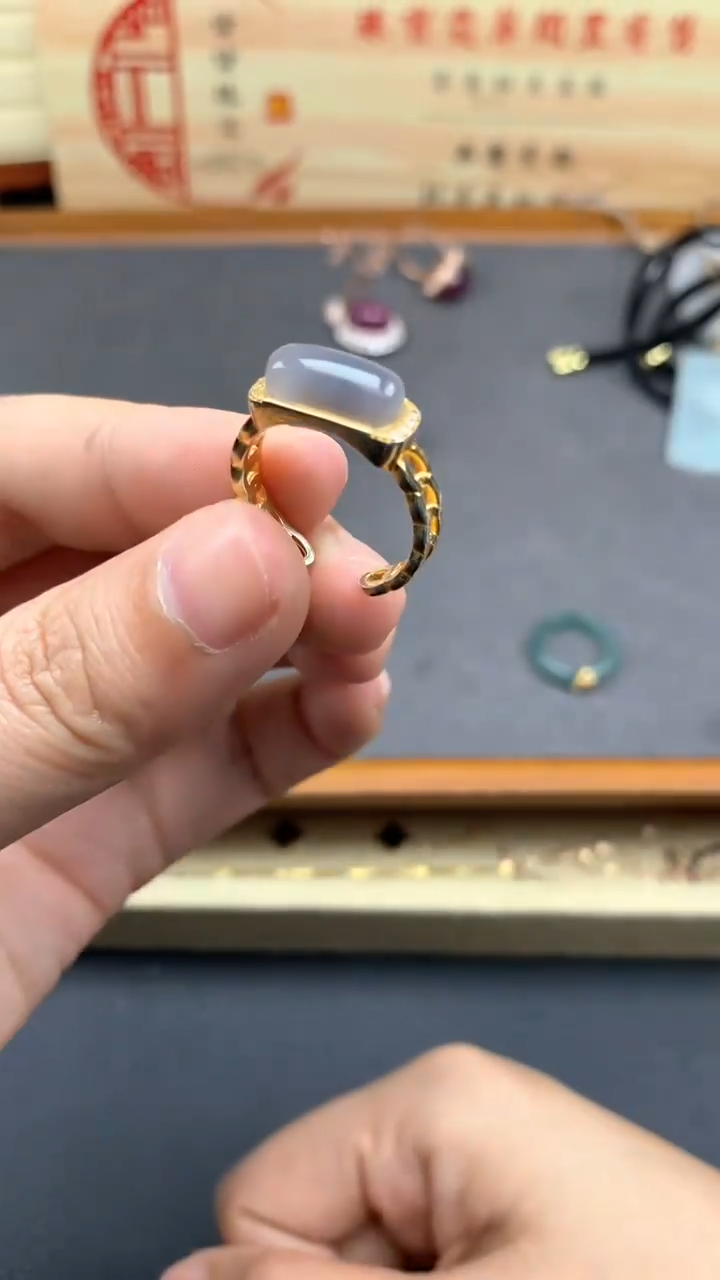 【闪购商品】和田玉戒指银S925镶嵌/////////