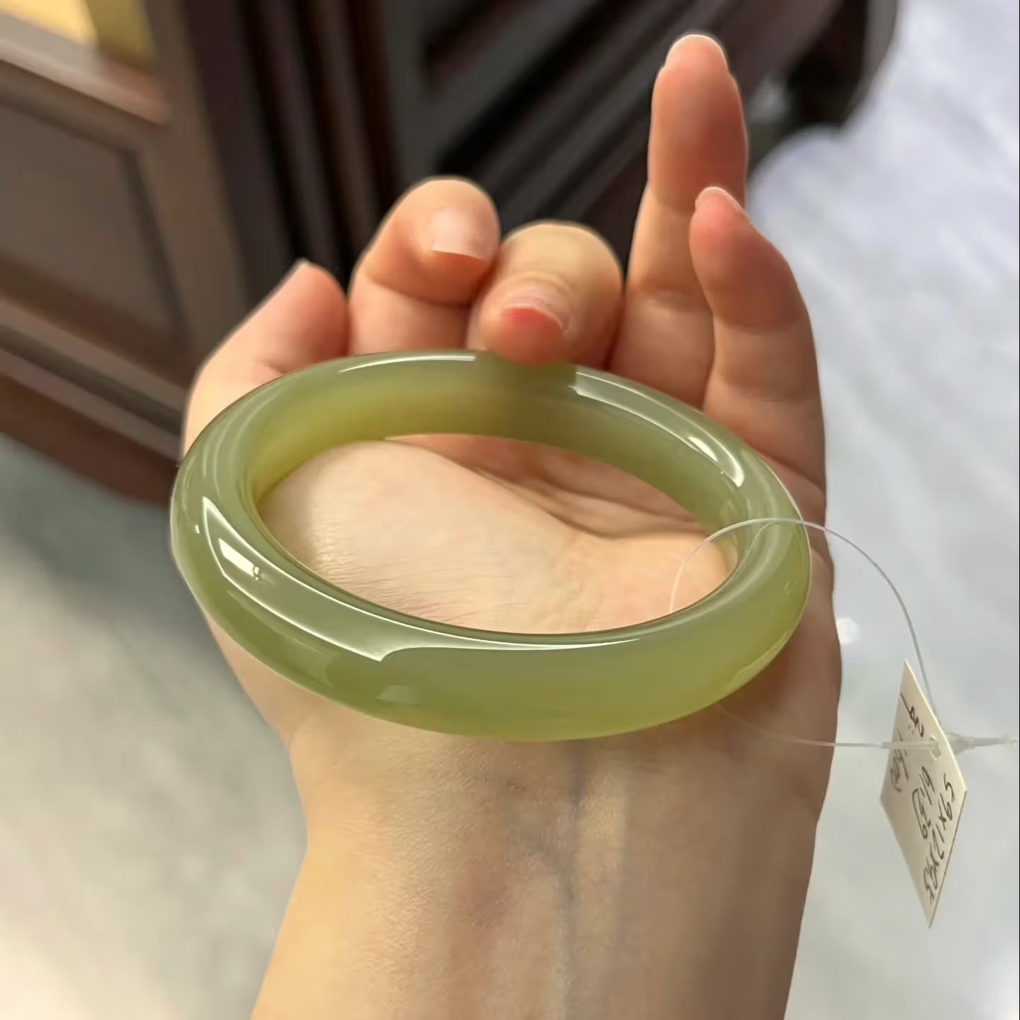 【冰湖水L】青海 门店现货 冰湖水手镯 条宽13mm