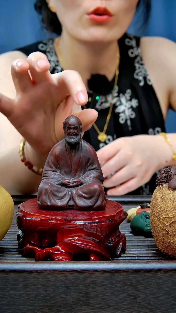 宜兴紫砂茶宠达摩