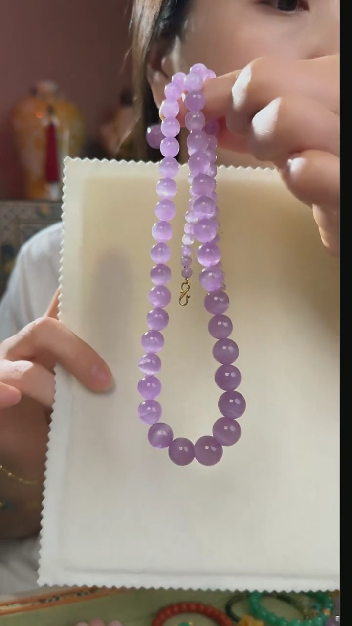 【闪购商品】锂辉石塔链未镶嵌天然紫锂辉塔链