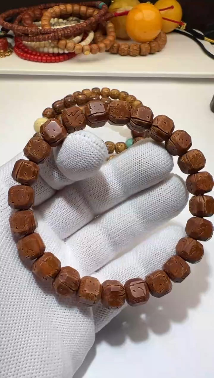 手串桃核桃核六方单圈手串