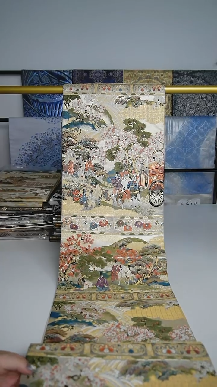 织绣126 六通细密织人物风景特价