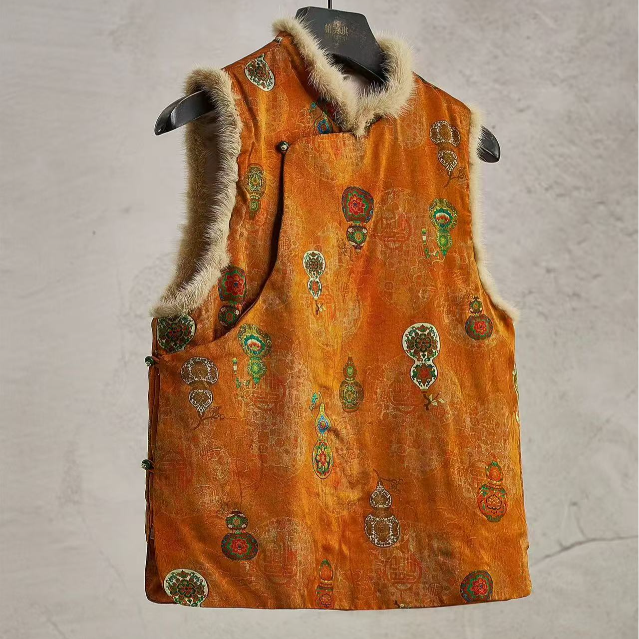 [木犀烬]常规款提花马夹毛马甲百搭厚款宽松型