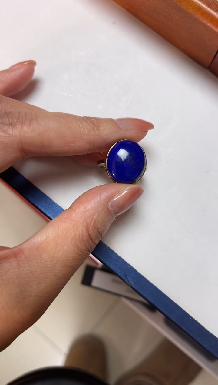 【闪购商品】青金石戒指未镶嵌戒指6号