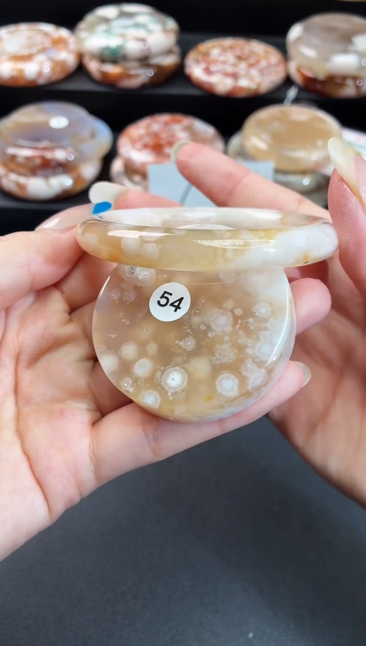 手镯玛瑙/玉髓未镶嵌石英质玉51圈50/51/52带(赠送镯心)
