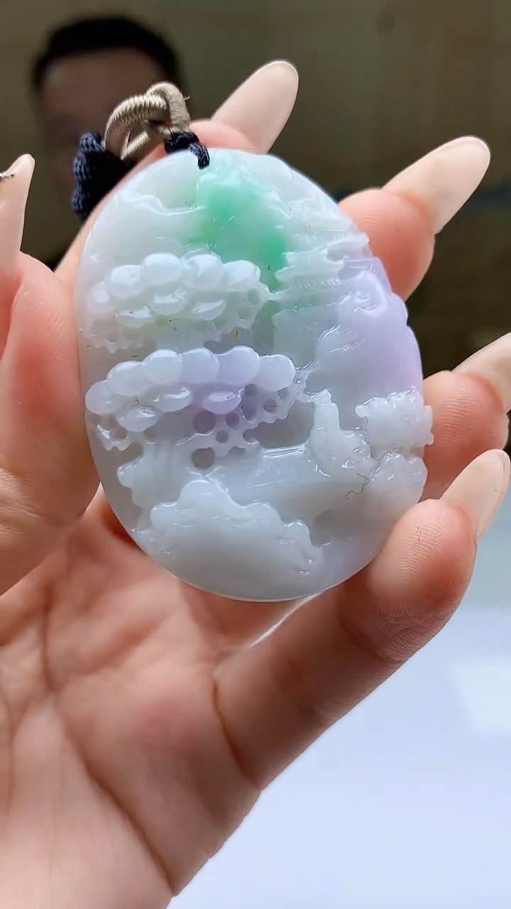 【闪购商品】定制翡翠未镶嵌5155ty-毛货挂件58